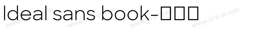 ldeal sans book字体转换